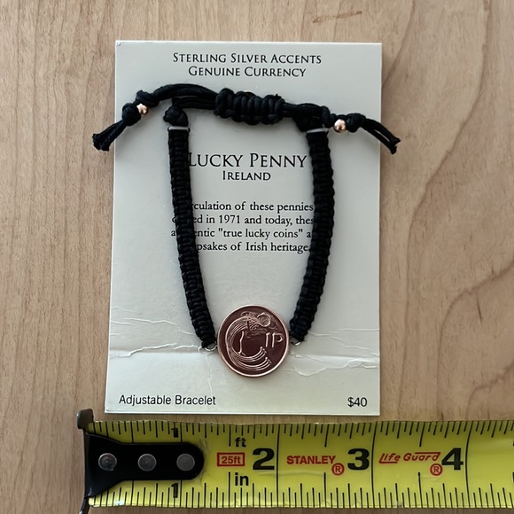 From Ireland The Irish Lucky Penny Adjustable Cord Bracelet - Picture 3 of 5